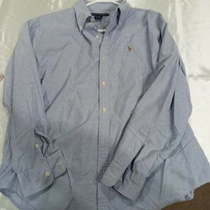 Ralph Lauren Blue Button Down Long Sleve Size 16